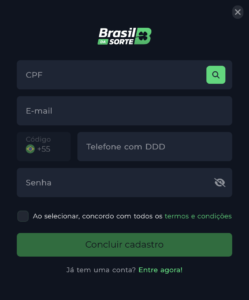 Brasildasorte Cadastro